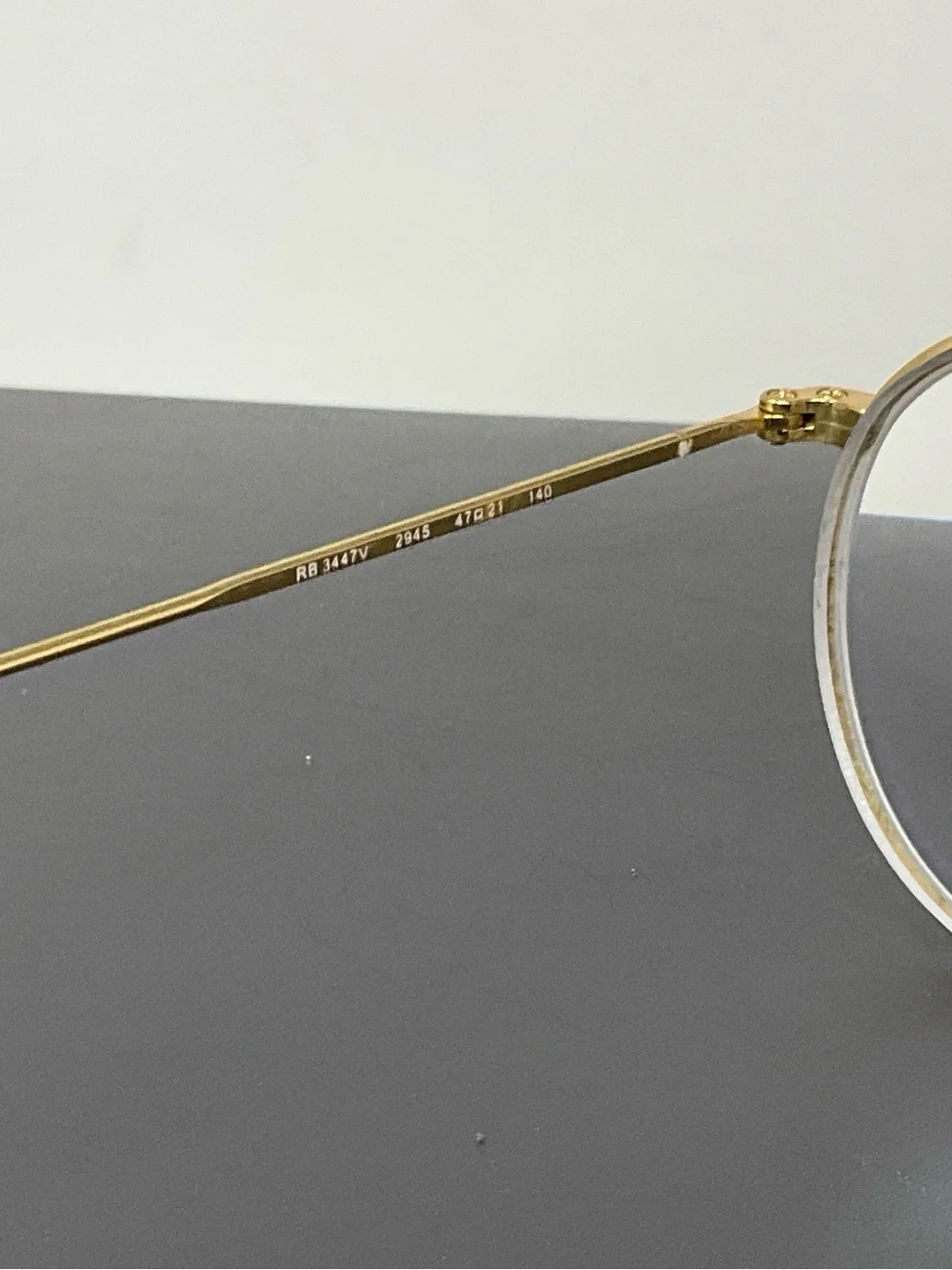 Ray Ban Eyeglasses, small Frames Only, RB 3447V 2945, 47-21-140, tortoise/Gold